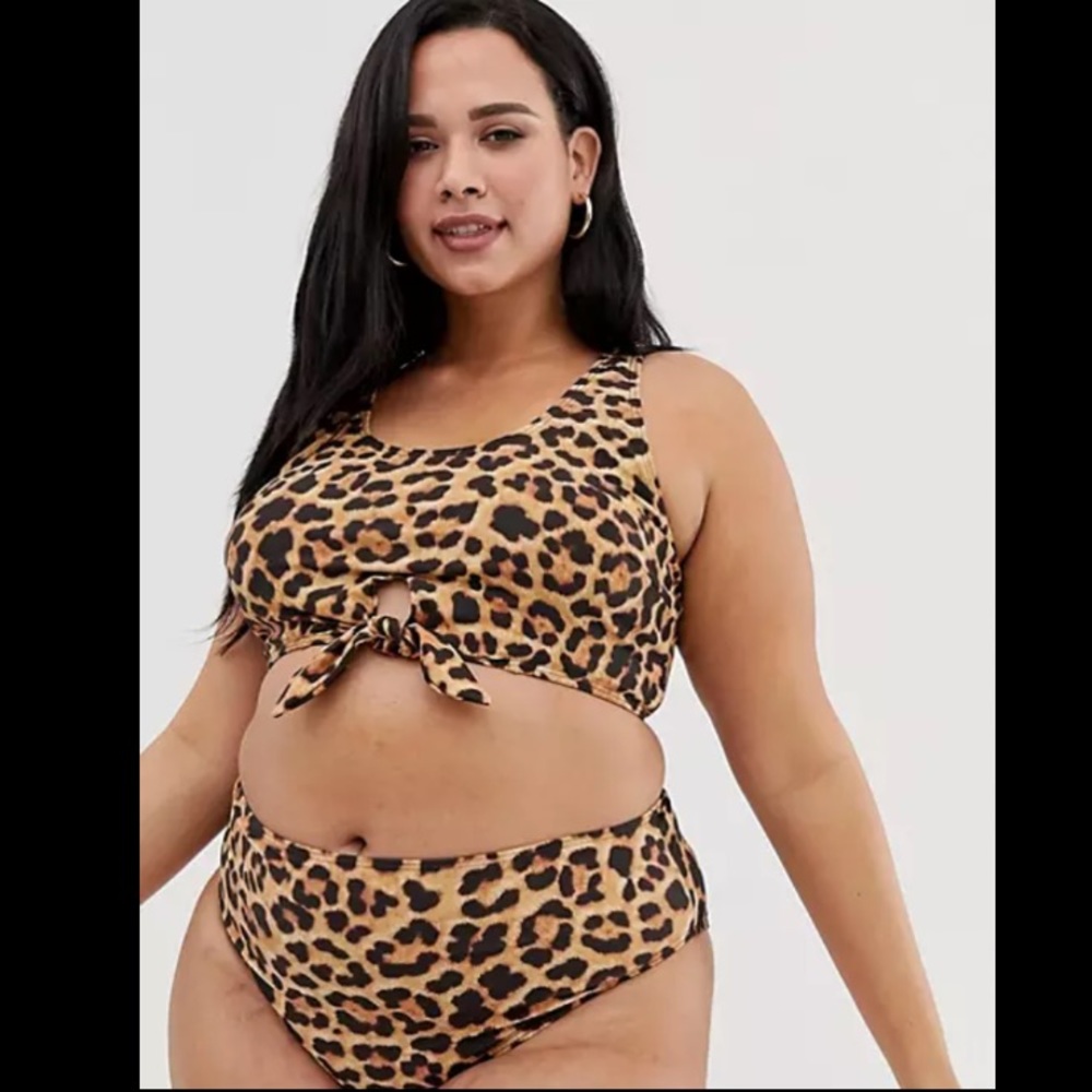 Plus Size Leopard Print Bikini